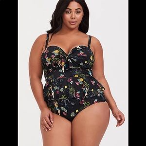 Torrid peplum two piece swim suit